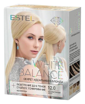 ESTEL WHITE BALANCE Набор Секрет идеального блонда тон 12.0 Восхитительный топаз /055770/