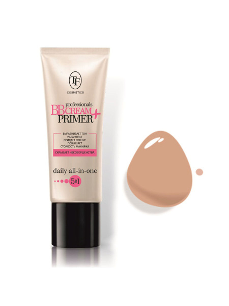 Увлажняющий крем-тон и основа под макияж TF "prof. BB CREAM+PRIMER" т. 02 средний (У-12)