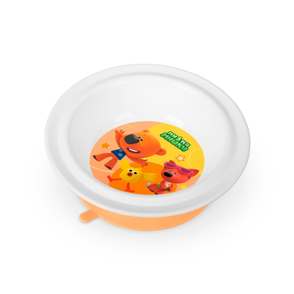 Тарелка детская глубокая "Ми-Ми-Мишки" оранжевая