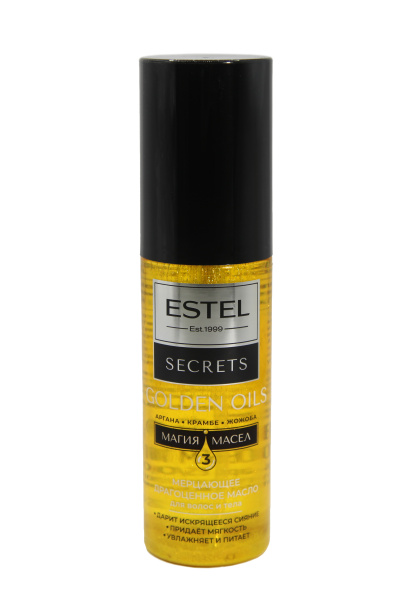 ESTEL SECRETS ES/O/O100 Мерцающее драгоценное масло для волос и тела Golden Oils 100мл