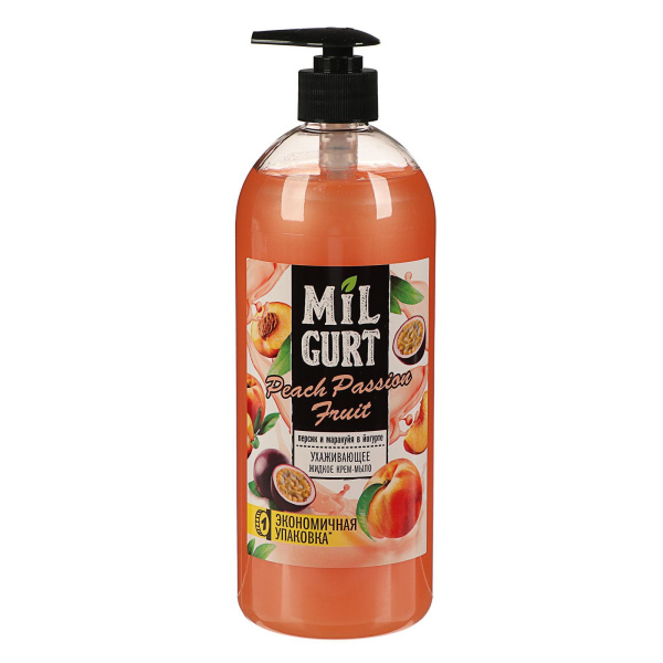 Жидкое крем-мыло Milgurt 860мл персик и маракуйя в йогурте