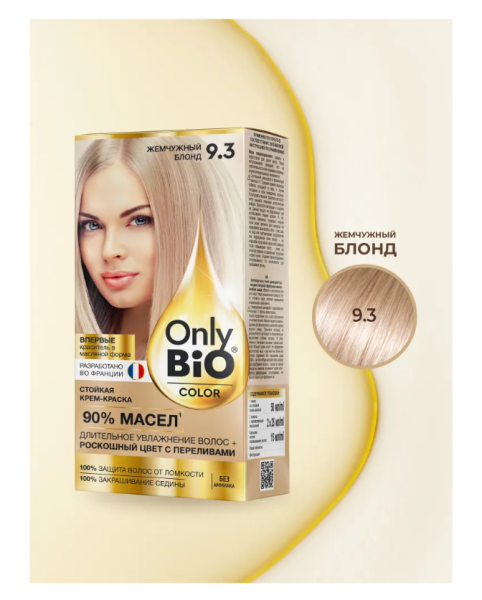 Крем-краска для волос стойкая Only Bio Color т. 9.3 жемчужный блонд 115мл