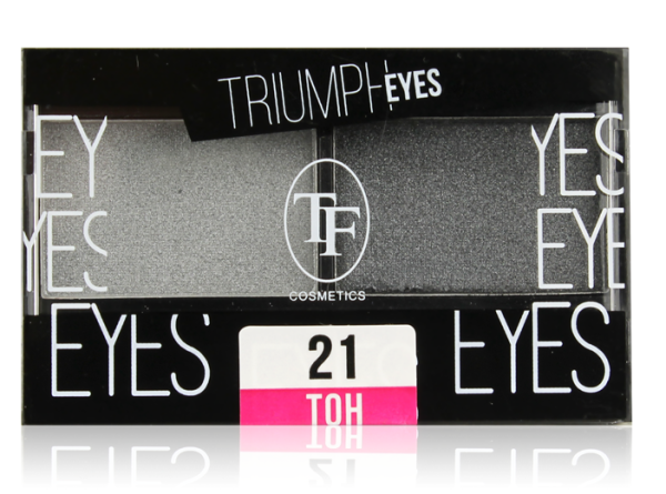 Тени для век TF Triumph eyes 2-х цв. т. 21 серый и графит