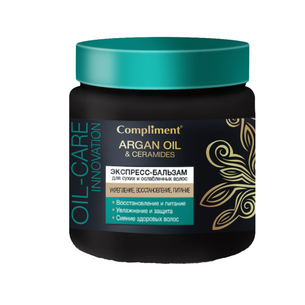 Бальзам для волос Compliment 500мл Argan oil & Ceramides для сухих и ослабленных волос (У-12) 