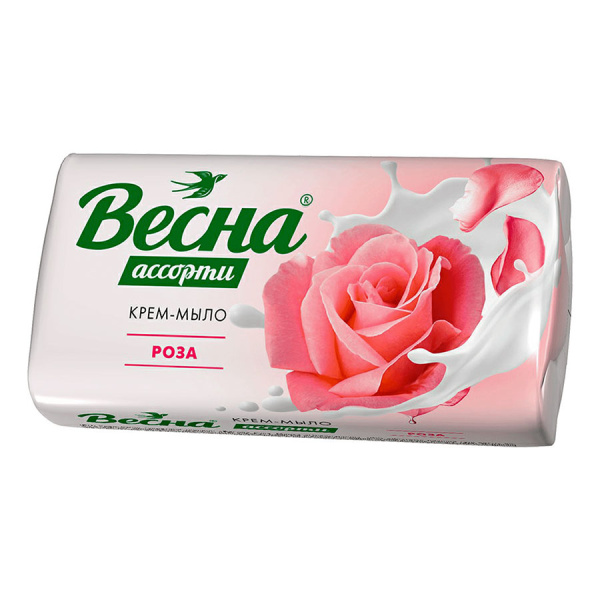 Крем-мыло Весна Ассорти 90г роза