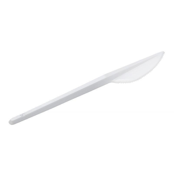 Нож одноразовый 165мм PS белый (У-200) /5089/