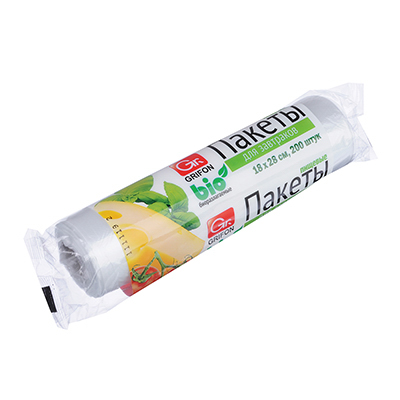 Пакеты для завтраков 1л/200шт 18*28см Bio Grifon /100-001/438-013/