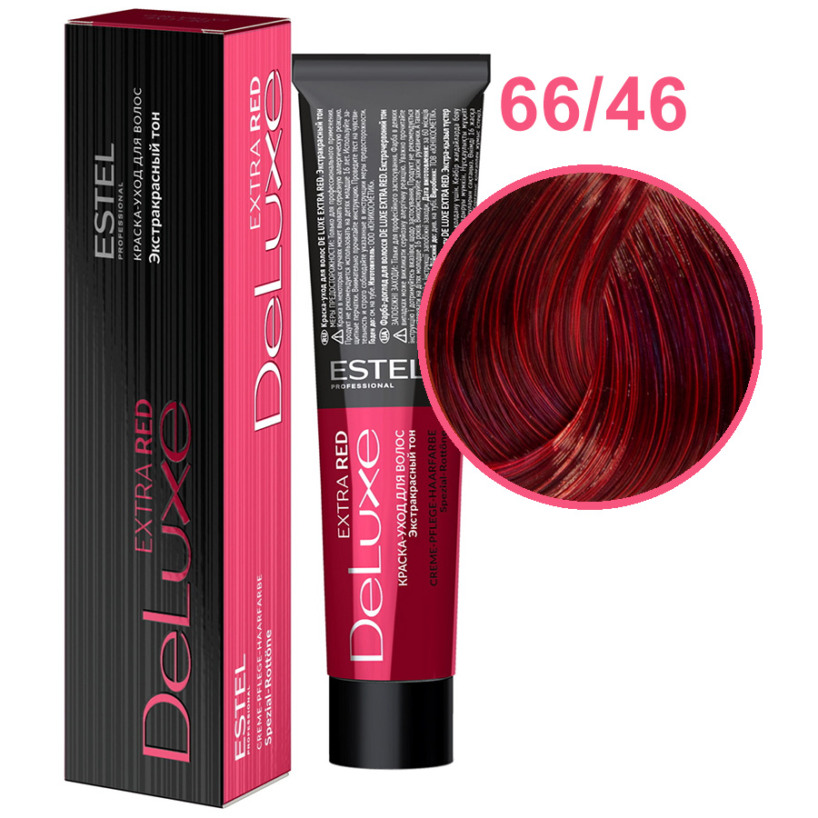 Professional DE LUXE EXTRA RED 66/46 темно-русый медно-фиолетовый 60мл (У-20)