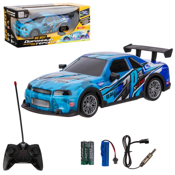 Машинка р/у "BeBoy" светящийся корпус, с пультом, USB зарядное устройство 25*11*7.5 см