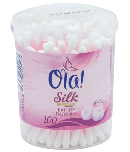 Ватные палочки 100шт OLA! Silk Sense в стакане /3895/90183/