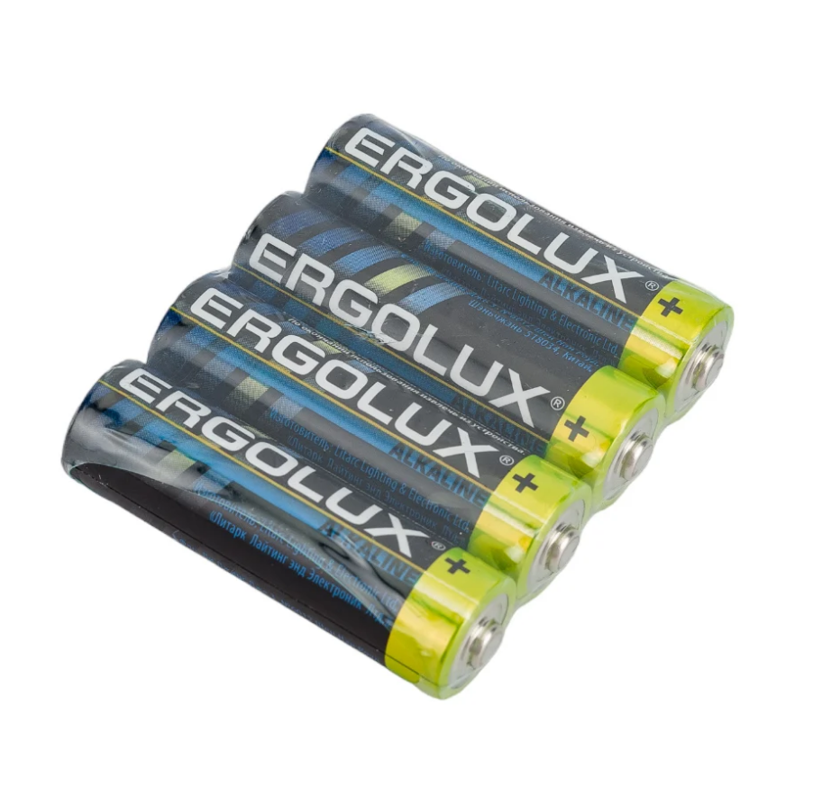 Батарейки алкалиновые АА LR6 Ergolux 4шт 15/60