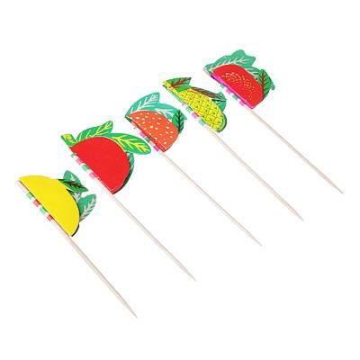 Набор пик для канапе 10шт Фрукты 10см Grifon