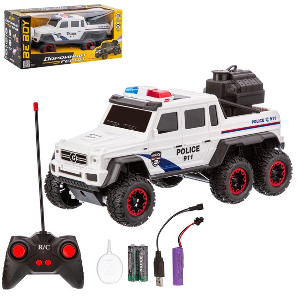 Машинка р/у "BeBoy" пар с подветкой, свет фар, амортизаторы, USB заряд. устр-во в ком-те 25*11,5*11с