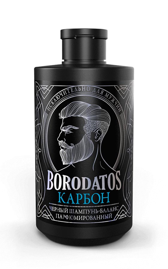 Шампунь-баланс мужской Borodatos 400мл черный (У-12)