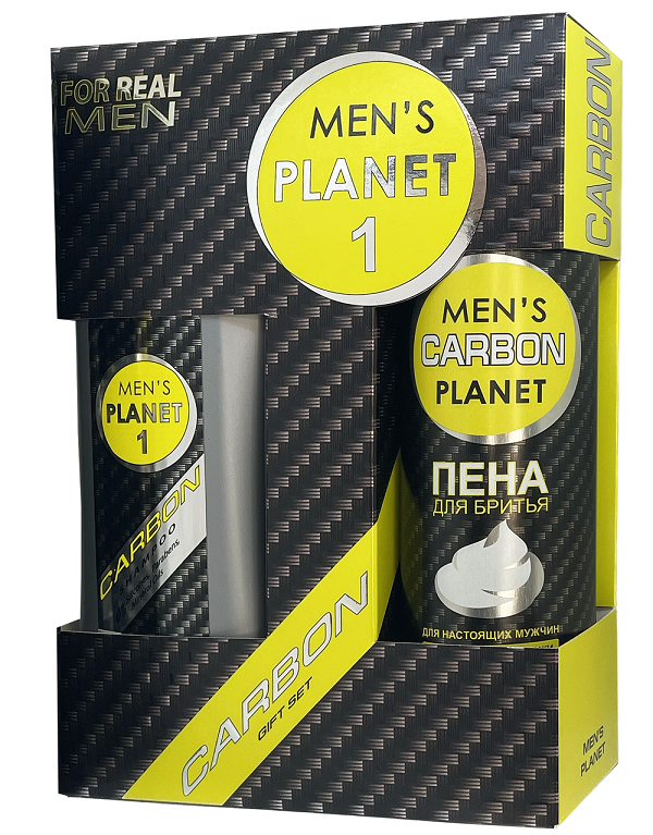 ПН муж. Men's Planet  Carbon 1 №552 (шампунь 250мл, пена для бритья 200мл) (У-7)