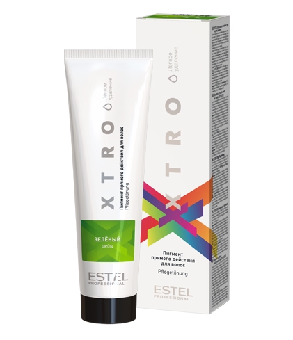 Professional Estel XTRO White EX/NG Пигмент прямого действия для волос Зеленый 100мл