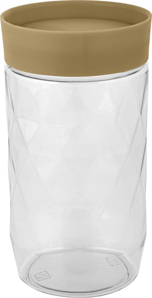 Банка для сыпучих продуктов 1,0л Plast Team Stockholm шоколадный мокко