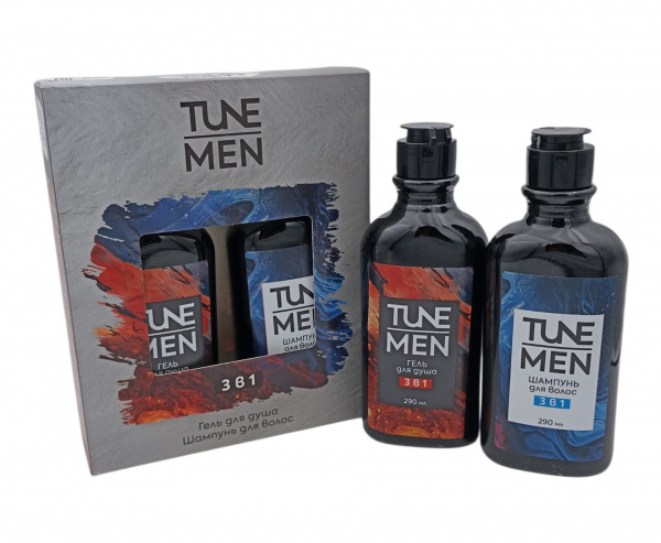 ПН муж. TUNE Men  (гель для душа 290мл, шампунь для волос 290мл 3в1) (У-6)