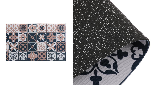 Дорожка с декором в рулоне с резиновыми точками 120см