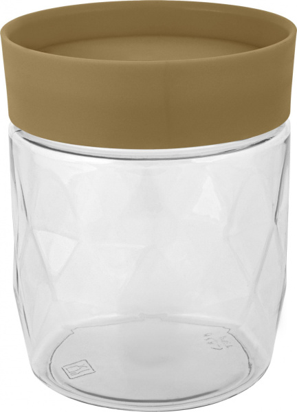 Банка для сыпучих продуктов 0,5л Plast Team Stockholm шоколадный мокко