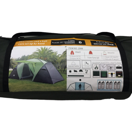 Палатка туристическая  6-ти местная 530*245*h205см