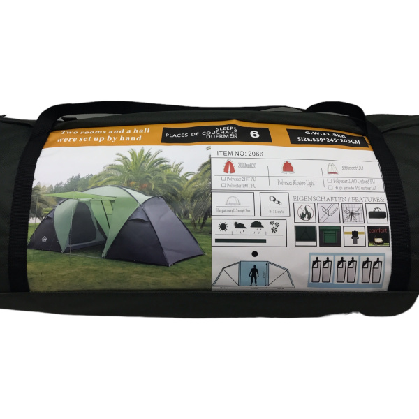 Палатка туристическая  6-ти местная 530*245*h205см