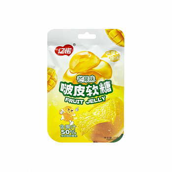 Мармелад жевательный с соком 22г "Fruit jelly" со вкусом манго /Китай/ (У-20)