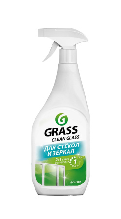 Средство для мытья стекол и зеркал Grass Clean Glass 600мл универсальное (У-8)