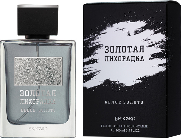 Туалетная вода мужская 100мл Brocard Золотая лихорадка Белое золото
