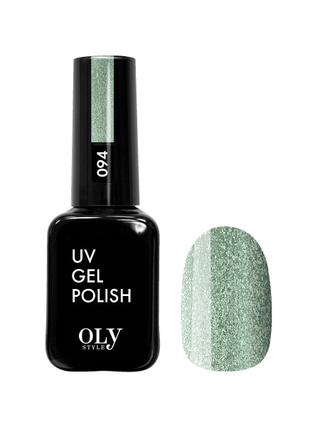 Shellac Olystyle 10мл т. 094 нежно-бирюзовый глиттер (У-3)