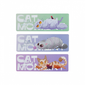 Закладка для книги 3шт MESHU "Сat moment"