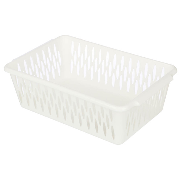Корзинка для хранения Keeplex Light M 30х19,5х9,5см, пластик, белое облако