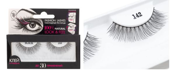 Ресницы накладные TF Fashion Lashes №142 черные (У-12)