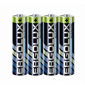 Батарейки алкалиновые ААА LR03 Ergolux  4шт 15/60