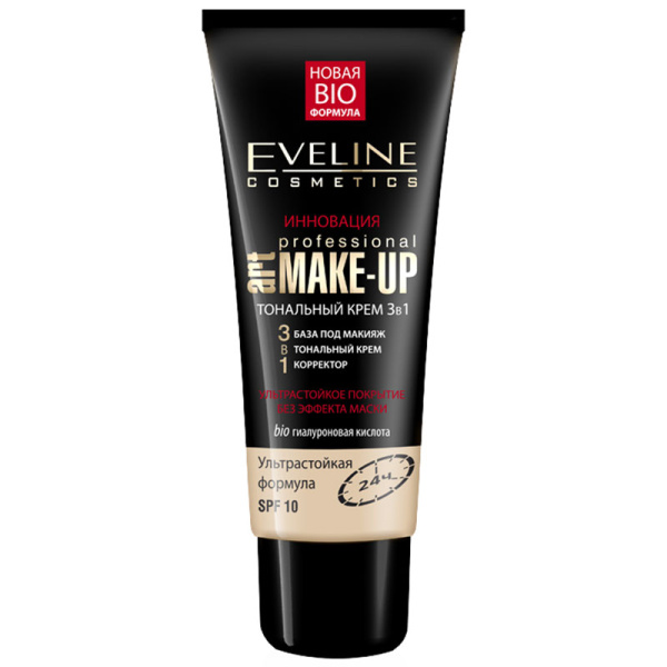 Тональный крем Eveline Prof. Art. Make-up 30мл светлый бежевый (У-3) /336682/