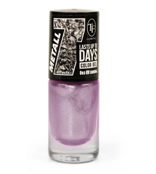 Лак для ногтей TF Color Gel Metall 8мл т. 342 Аметистовый хром