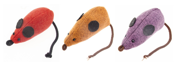 Игрушка для кошек Mr.Alex Мышь большая с кошачьей мятой, микророгожка Игрушка для кошек Mr.Alex Мышь большая с кошачьей мятой, микророгожка