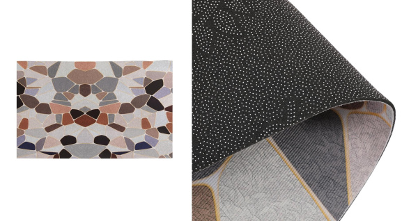 Дорожка с декором в рулоне с резиновыми точками 200см