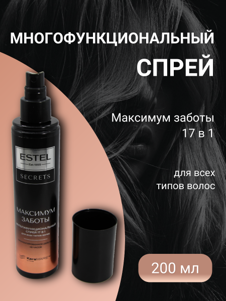 ESTEL SECRETS ES/M/S200 Спрей многофункциональный 17в1 для всех типов волос Максимум Заботы 200мл