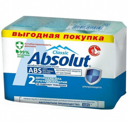 Мыло Absolut ABS 4*75г ультразащита (У-24)