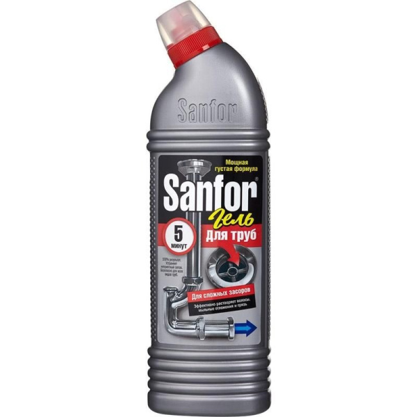 Средство для прочистки труб Sanfor  500мл гель (У-18)