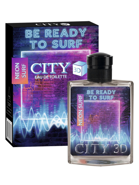Туалетная вода мужская  90мл CITY 3D Neon Surf