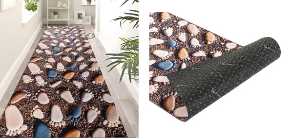 Дорожка с декором в рулоне с резиновыми точками  80см