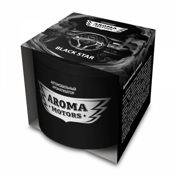 Ароматизатор на панель гелевый Aroma Motors BLACK STAR 100мл