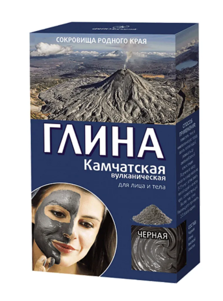 Глина косметическая 100г черная вулканическая Глина косметическая 100г черная вулканическая