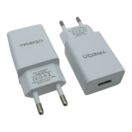 Сетевой адаптер белый 1USB /CH-638/