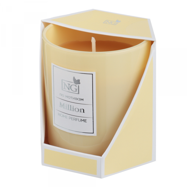 Свеча арома Home perfume Million в стеклянном стакане  140г NEW GALAXY 