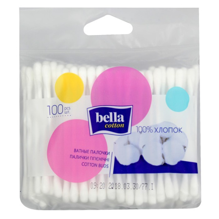 Ватные палочки 100шт Bella в пакете /BC-081-F100-007/