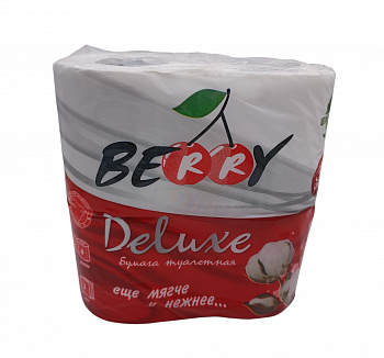 Туалетная бумага Berry Delux трехслойная  4шт 