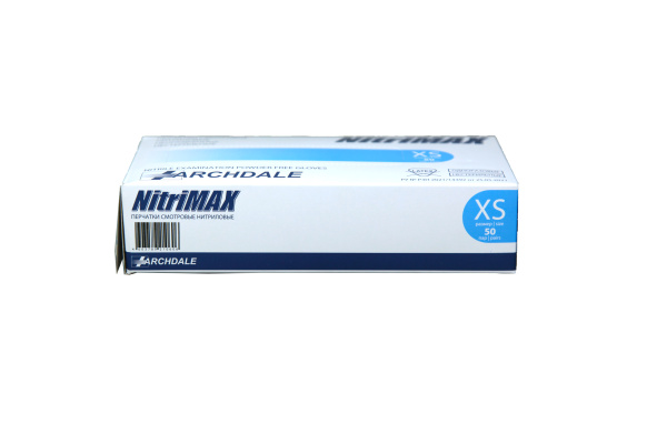 Перчатки нитриловые NitriMax XS голубые 100шт